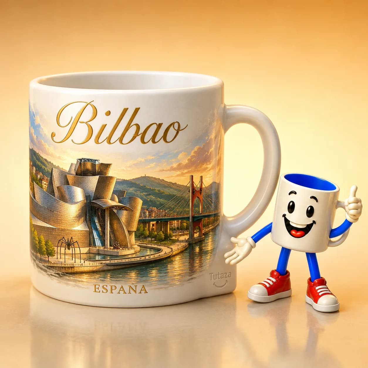 Taza personalizada de Bilbao con el Guggenheim — Tutaza