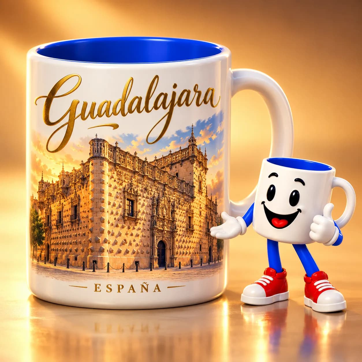 Taza personalizada de Guadalajara con el Palacio del Infantado — Tutaza