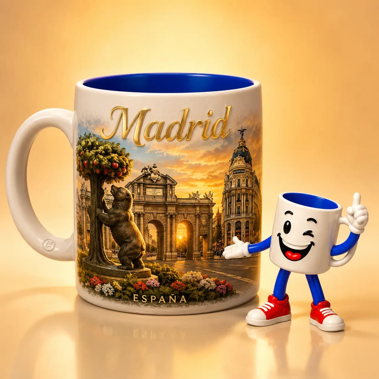 Taza personalizada de Madrid con el Oso y el Madroño — Tutaza