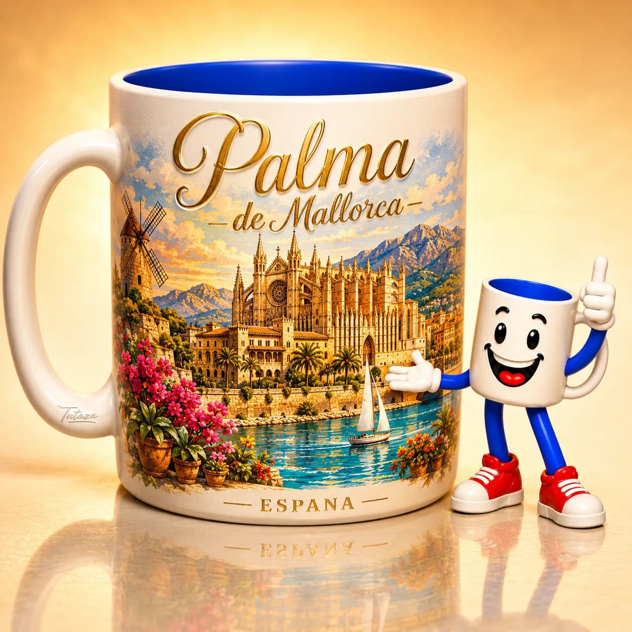 Taza personalizada de Palma con la Catedral La Seu — Tutaza