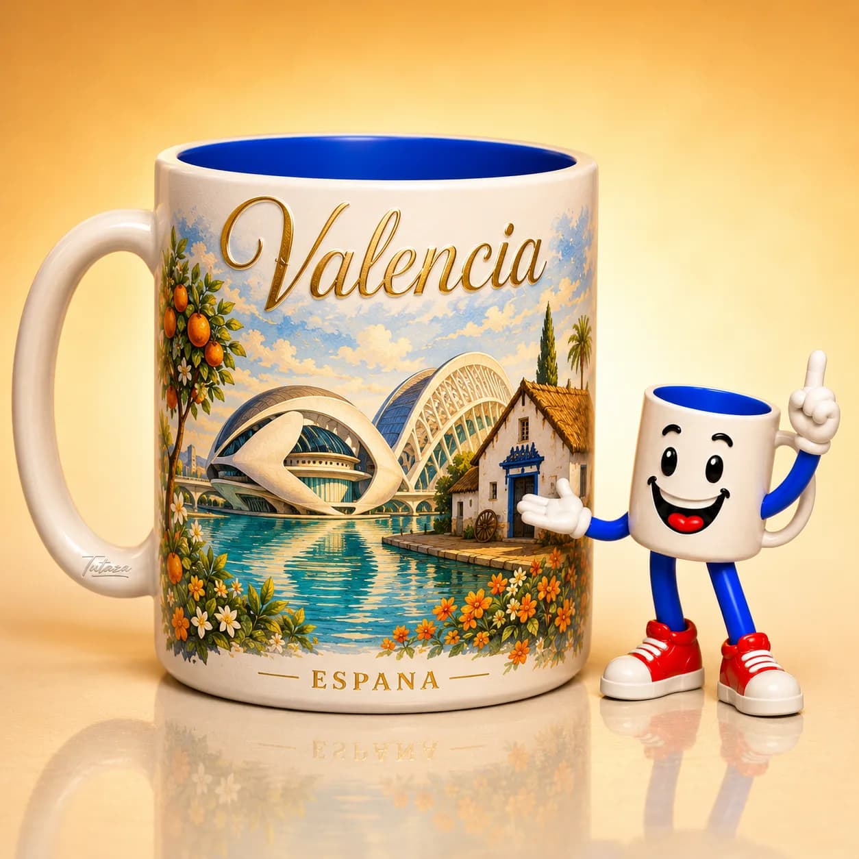 Taza personalizada de Valencia con la Ciudad de las Artes — Tutaza