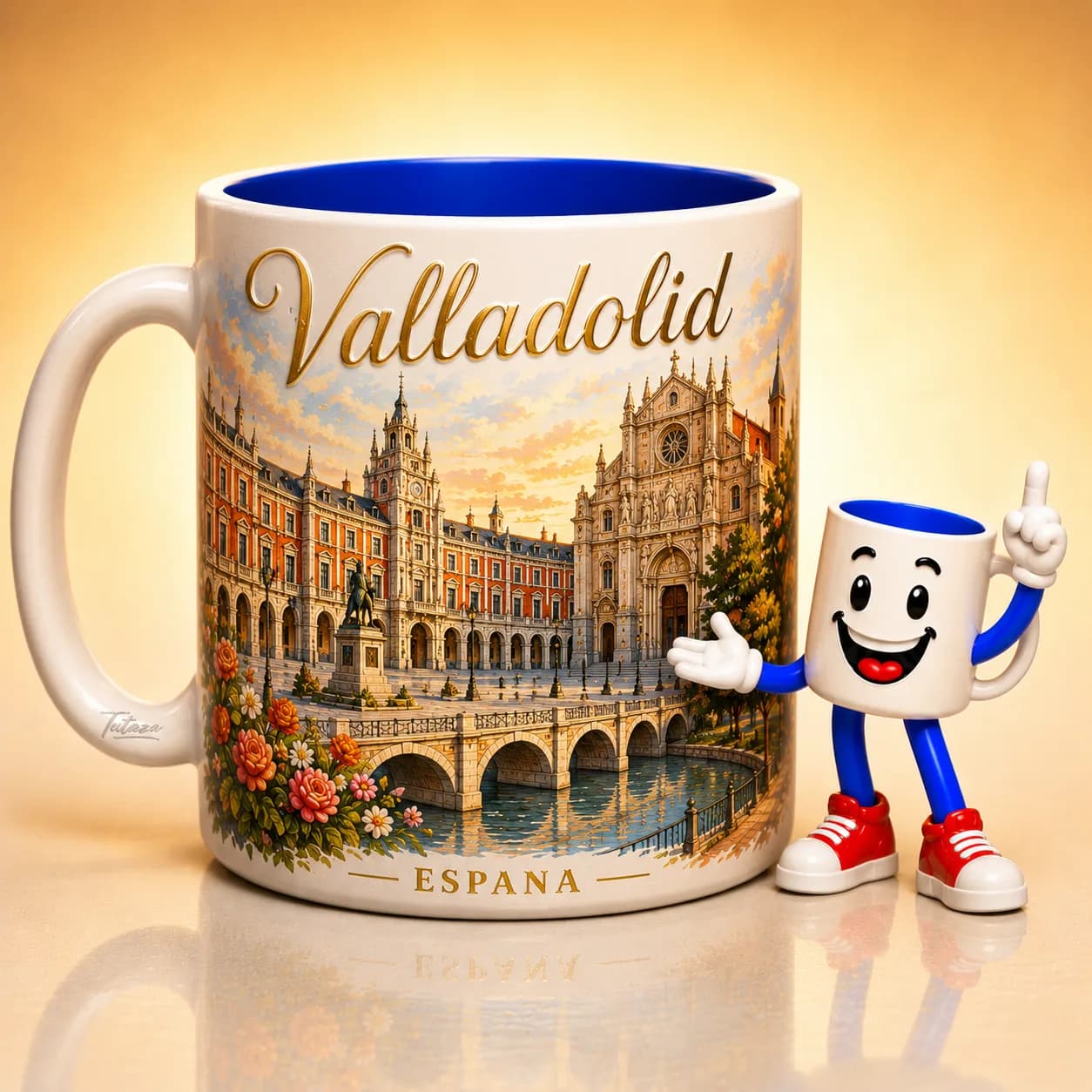 Taza personalizada de Valladolid con la Plaza Mayor — Tutaza
