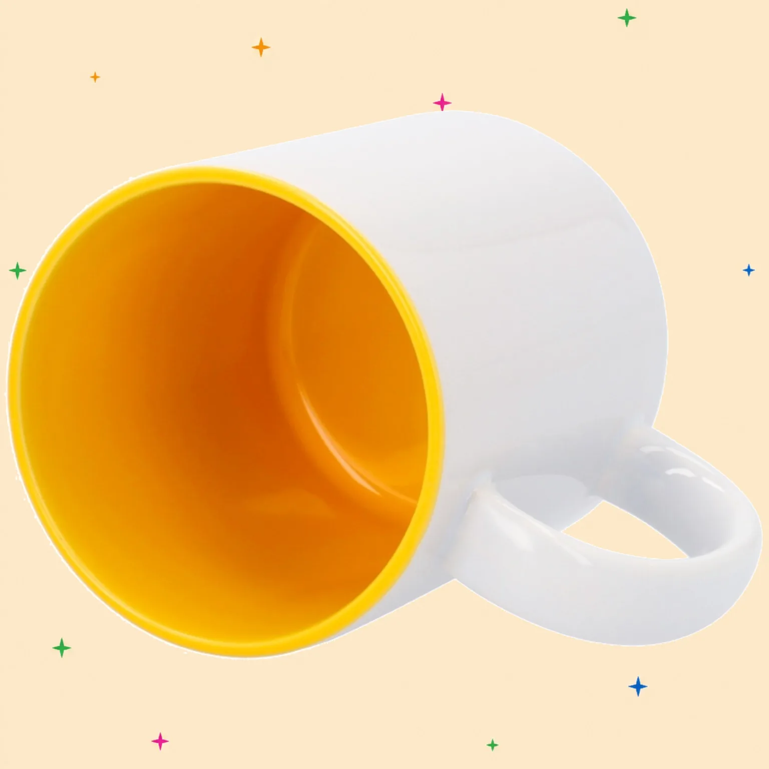 Taza con interior de color