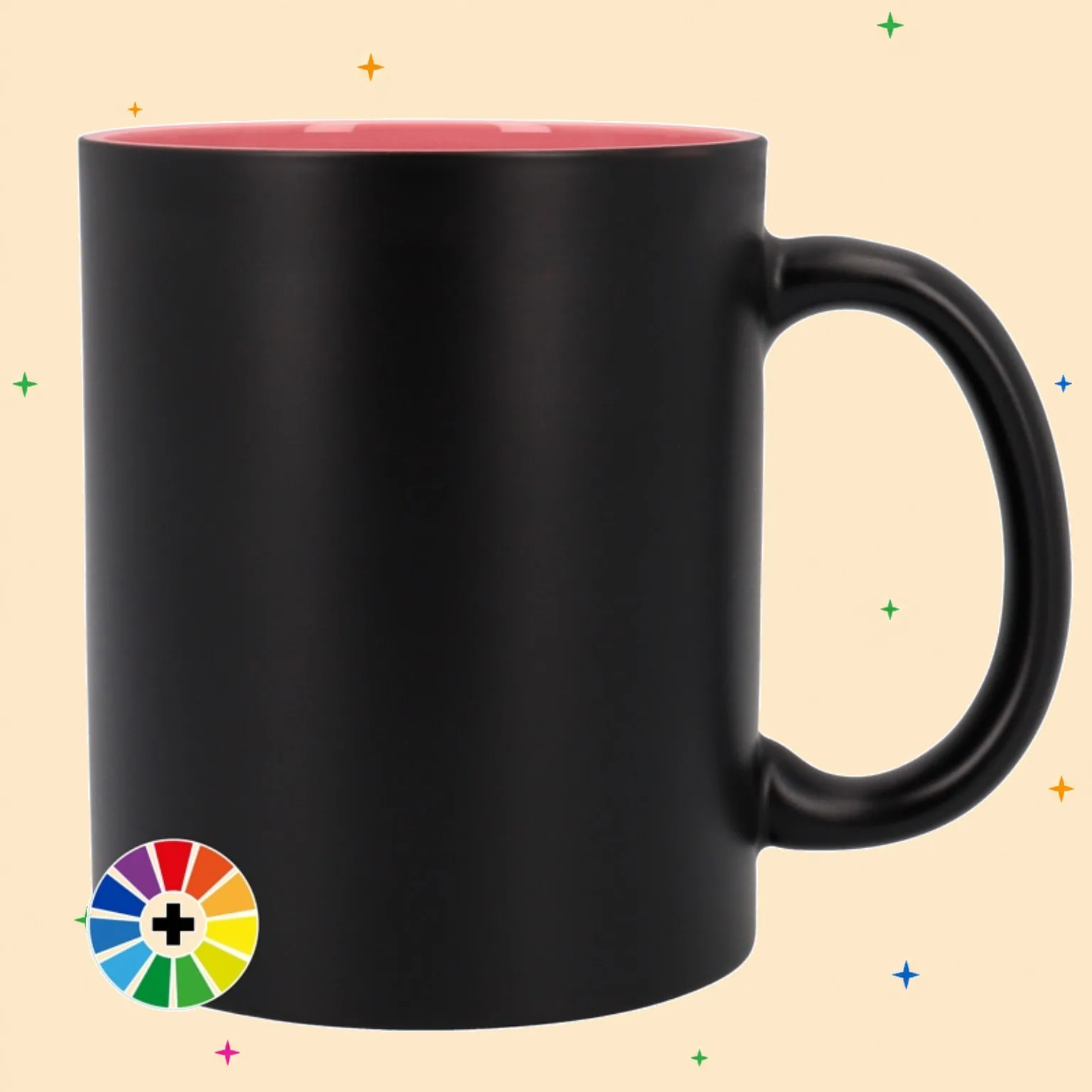 Taza negra mate para grabado