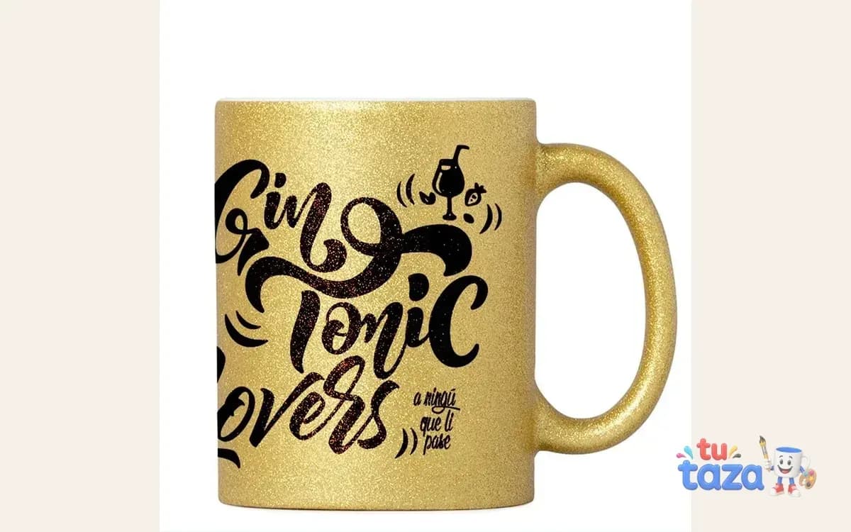 Taza Purpurina personalizada