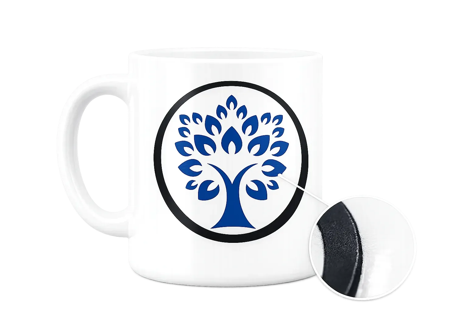 Taza serigrafía · color sólido y duradero