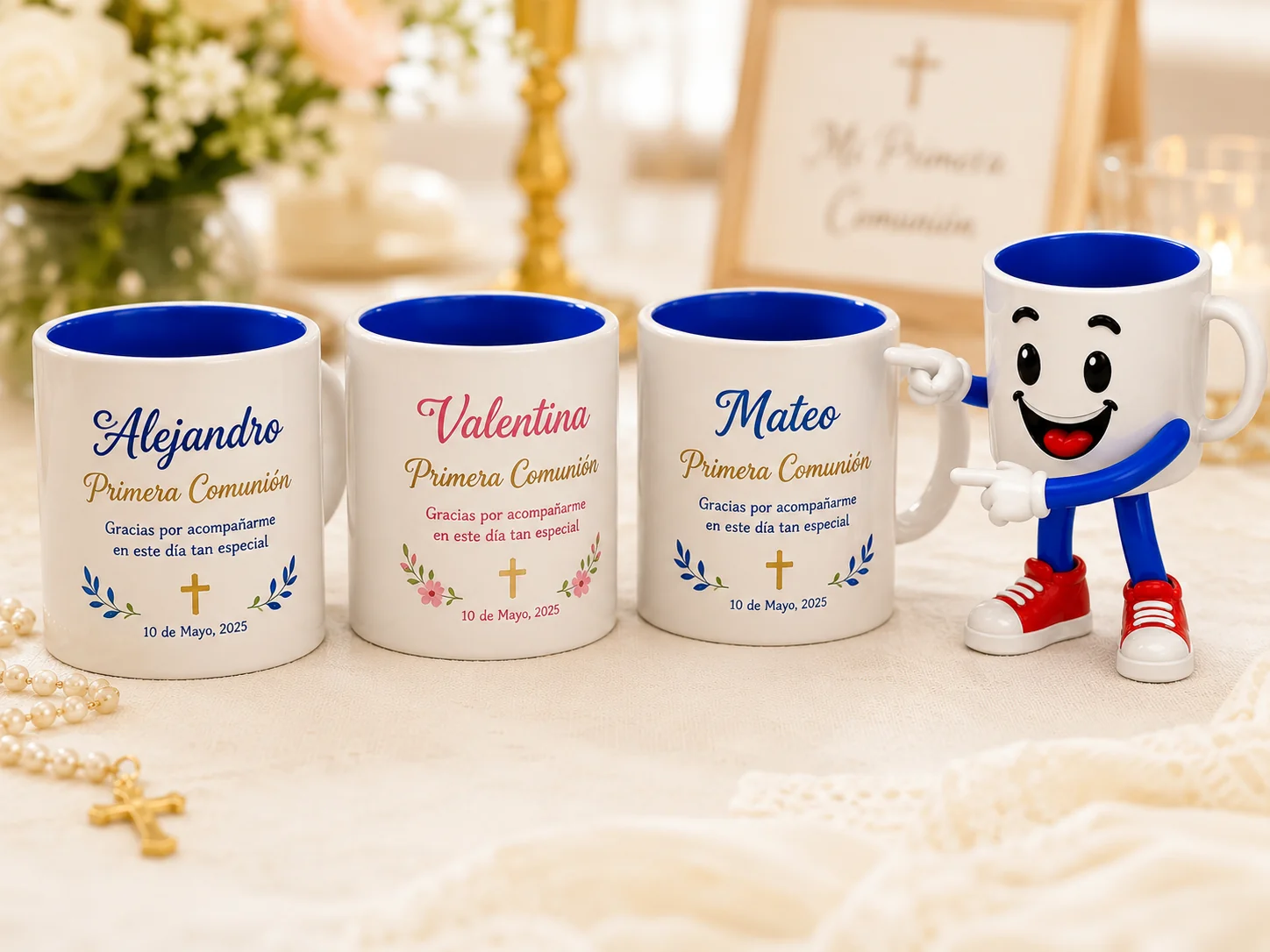 Detalles de comunión personalizados para los invitados: cuántos, qué pedir y cuánto cuestan
