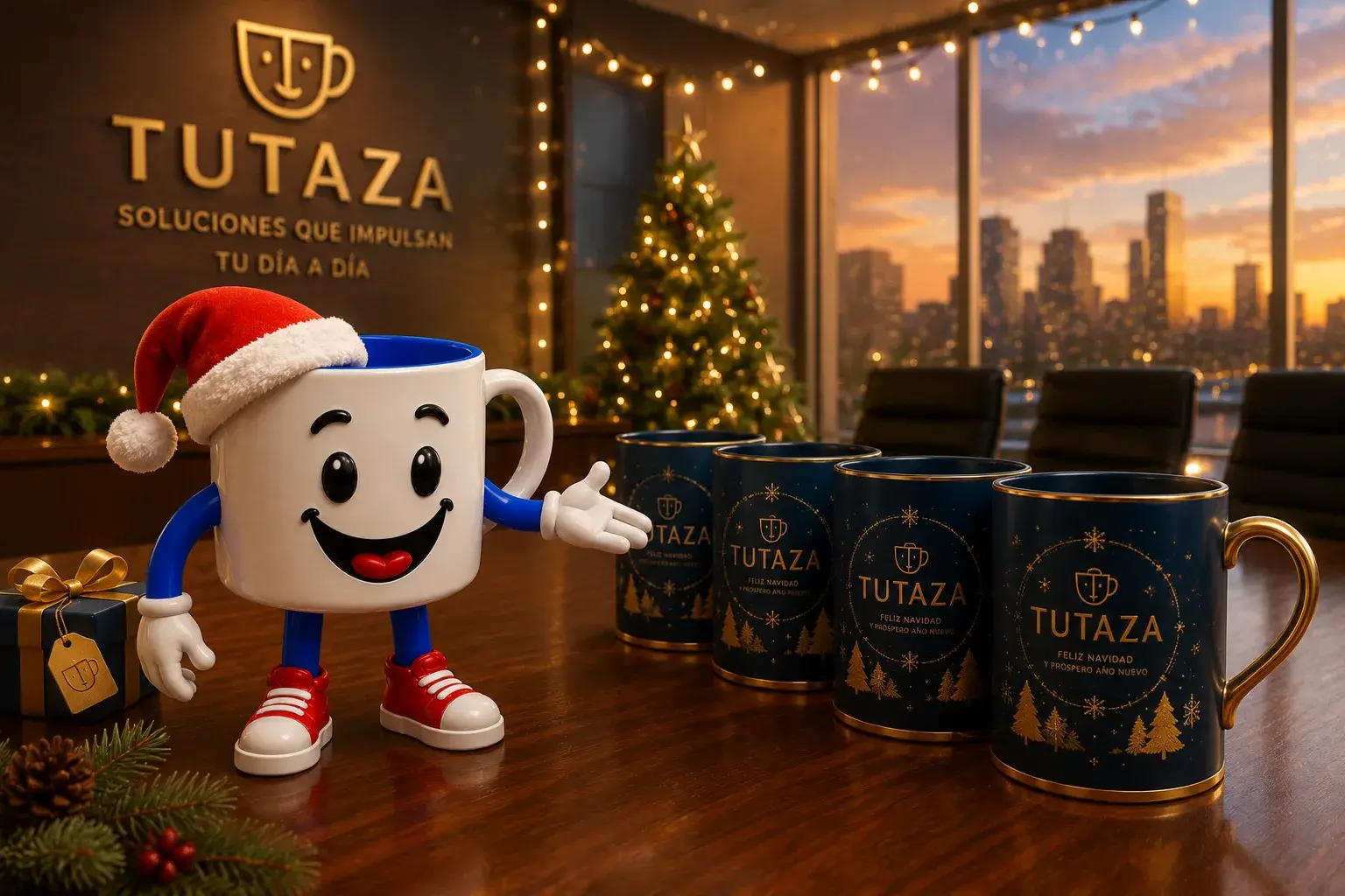 Tazas personalizadas como regalo de Navidad de empresa