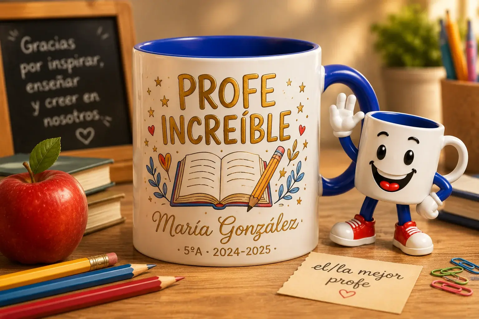 Cómo personalizamos un regalo para el profe: nombre, dedicatoria y un detalle que solo entiende su clase