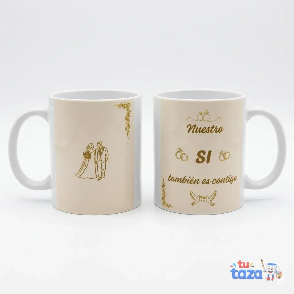 Tazas personalizadas para boda: detalles que duran más que el banquete