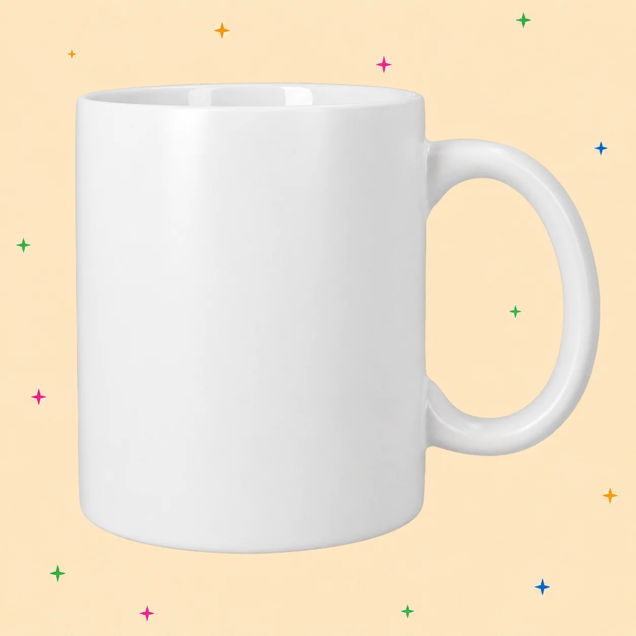 Taza blanca mate