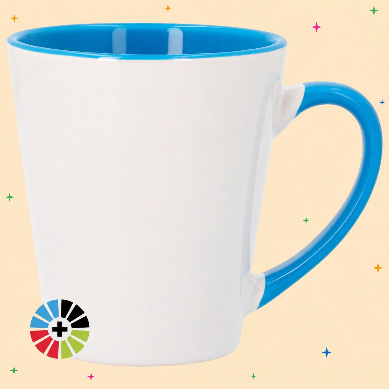 Taza cónica bicolor