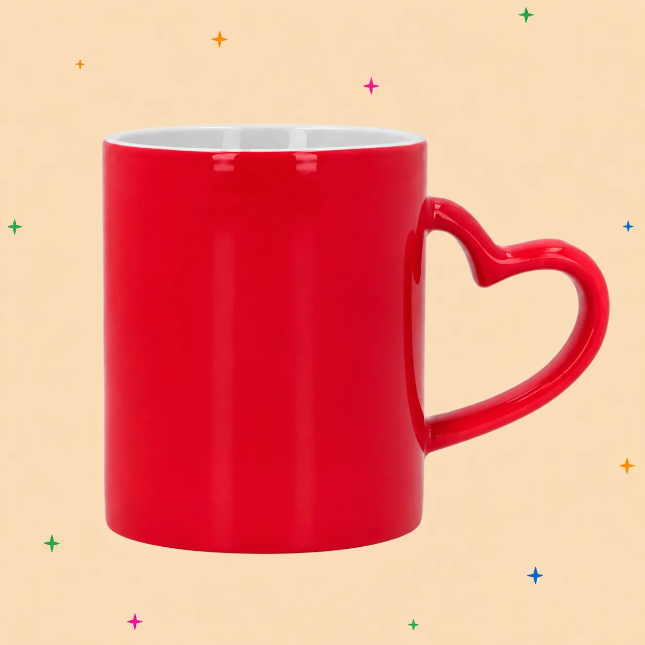 Taza mágica con asa de corazón